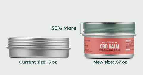 Balm tins are bigger, easier to use with more CBD