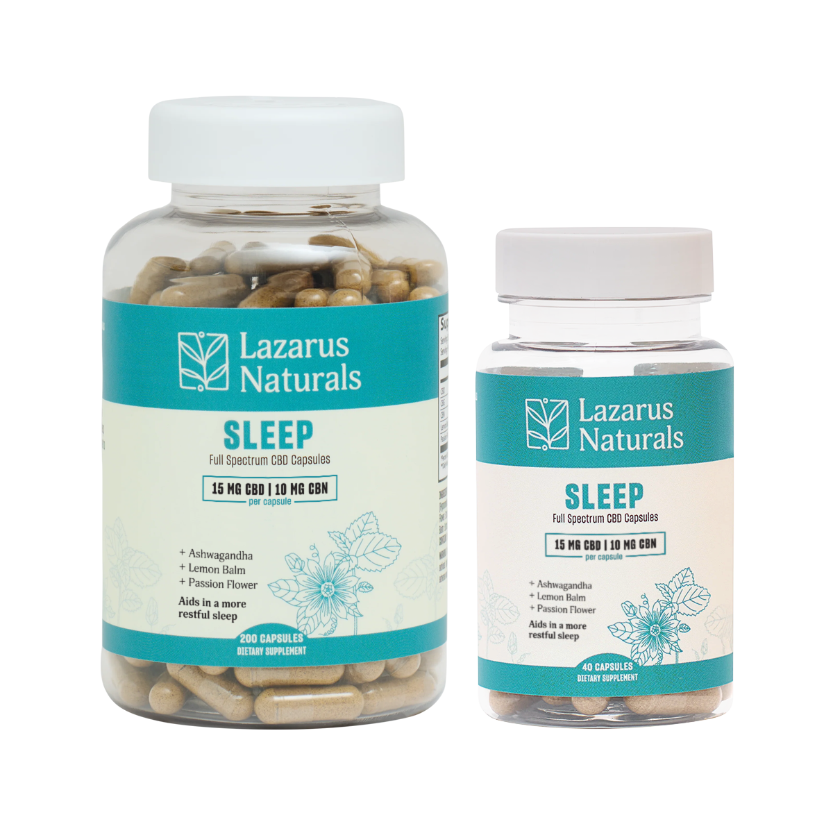 Lazarus Naturals | Sleep Capsules - 15mg CBD & 10mg CBN