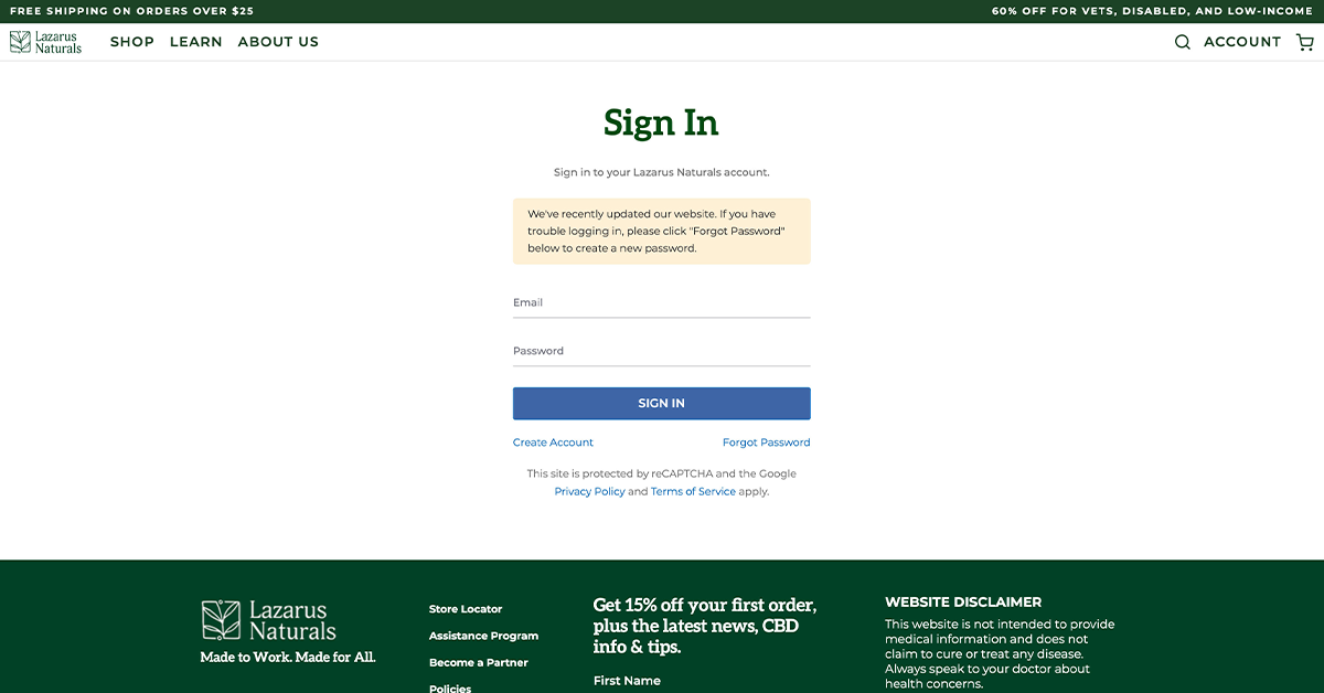 How to reset your password