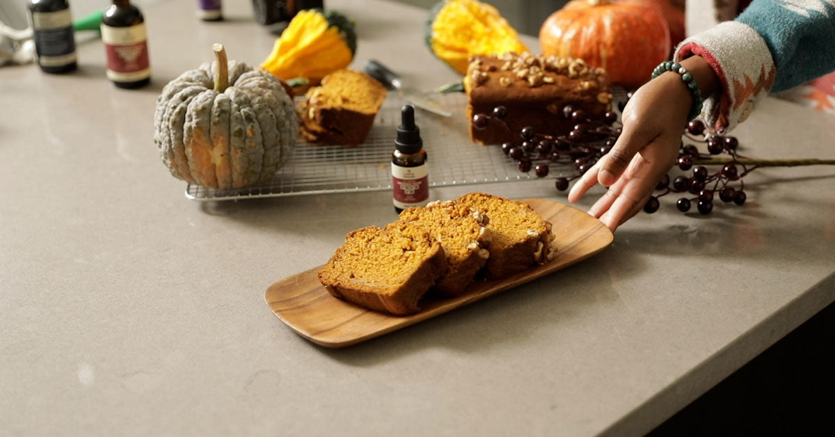 Pumpkin Spice Bread With CBD Tincture