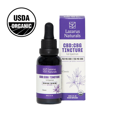 ORGANIC CBD+CBG TINCTURE, 25MG CBD & 25MG CBG / ML