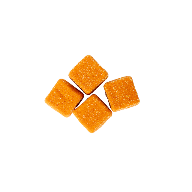close-up view of gummies