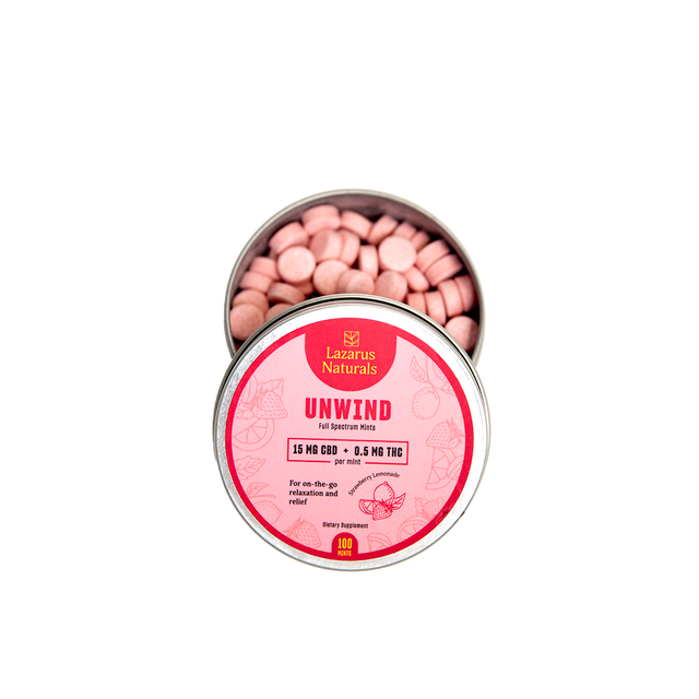 Unwind mints, strawberry lemonade flavor