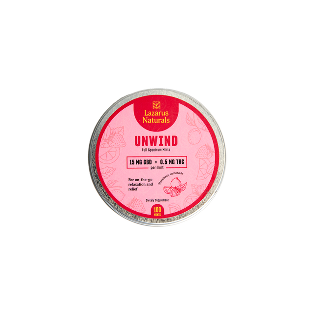 Unwind mints, strawberry lemonade flavor, 100 mints